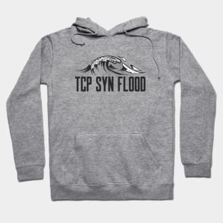 Cybersecurity TCP SYN Flood Attack Wave Hoodie